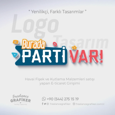 Burada Parti Var Logo Tasarım Çalışması #grafiktasarım #freelancegrafiker #logodesign