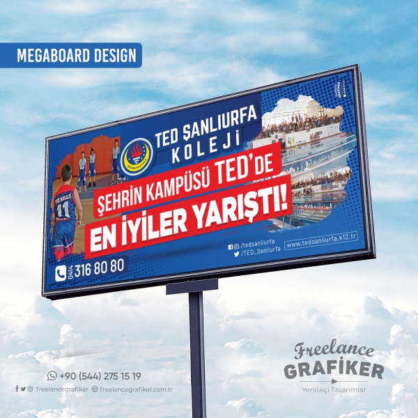 Şanlıurfa TED Koleji Megaboard Tasarımı #graphicdesign #freelancegrafiker