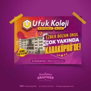 Ufuk Koleji El İlanı Grafik Tasarım Çalışması