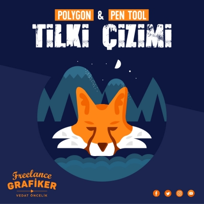 POLYGON VE PEN TOOL İLE TİLKİ ÇİZİMİ
