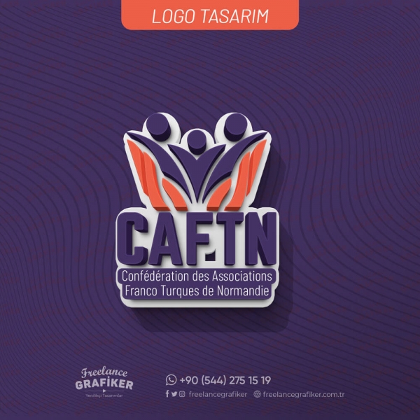 CAFTN (Franco Türk Normandiya Dernekleri Konfederasyonu) Logo Tasarım Çalışması